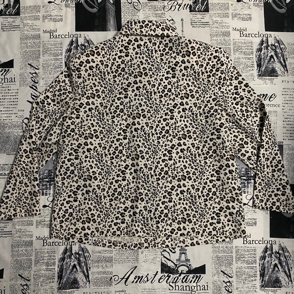 Leopard animal print vintage 80s Briggs Petite - Picture 2 of 4